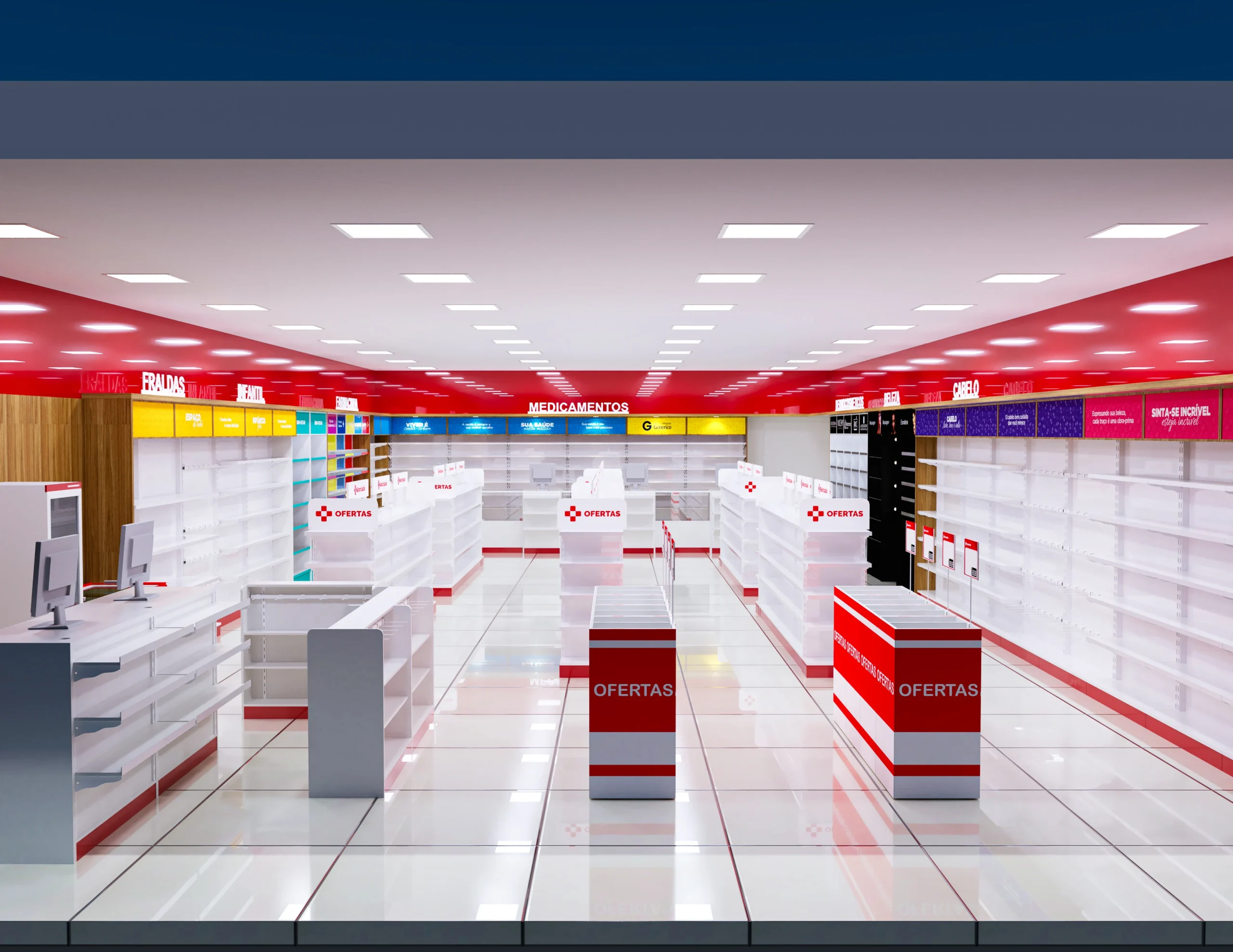 Linha Premium - Móveis em aço inox para farmácias
